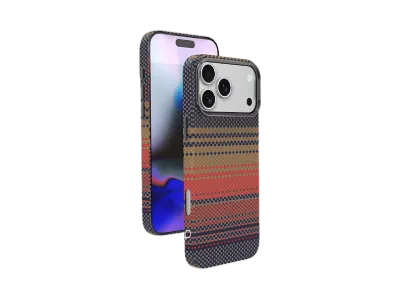 PIILI iPhone 17 Kevlar Serisi Magsafe Hasır Telefon Kılıfı Mavi