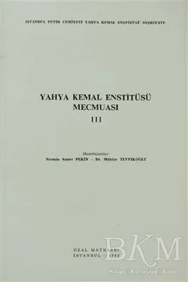 Yahya Kemal Enstitüsü Mecmuası 3. Cilt
