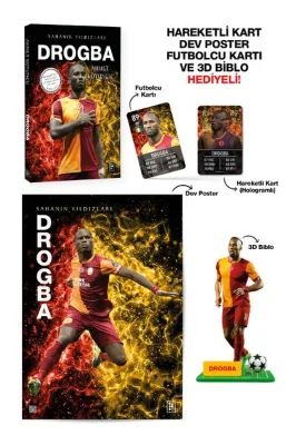 Drogba - Sahanın Yıldızları - Hareketli Kart - Dev Poster - Futbolcu Kartı ve 3D Biblo Hediyeli