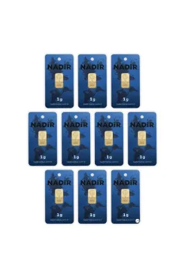 Nadir Gold 10 Adet 1 gr 24 Ayar Nadirgold gram Altın (DİKDÖRTGEN)
