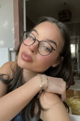 REN EYEWEAR LUMINA Mavi Işık Korumalı Ekran Gözlüğü – Şeffaf Cam | Gold Detaylı Siyah Unisex Ekran Gözlüğü