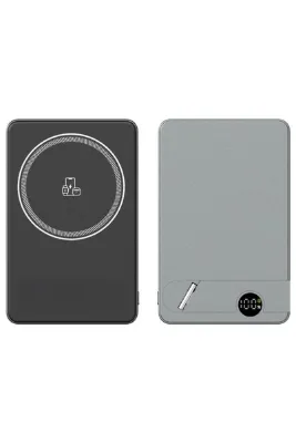 SİYAH MAGSAFE ve WIRELESS STANDLI POWERBANK