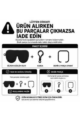 enta endüstriyel vantilatör taahhüt san. ve tic. Güneş Gözlüğü ve Numaralı Siyah Silikon Gözlük Koruyucu Kılıf