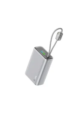Ttec ReCharger Pro Max TFT 20.000mAh PD 45W USB-C ve Lightning Dahili Kablolu Taşınabilir Hızlı Şarj Aleti / Powerbank – 2BB281