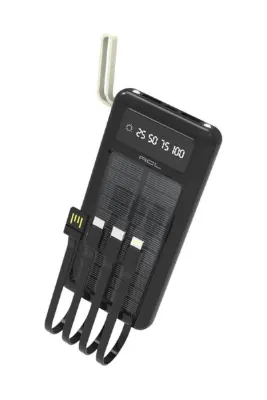 KILIF HOUSE 10000 Mah Powerbank Deprem Solar Led Fenerli Dahili Kablolu Güneş Enerjili Powerbank PW-59