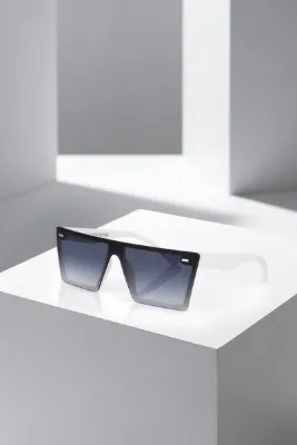 Poloair UV400 Korumalı Degrade Unisex Güneş Gözlüğü Beyaz Siyah Renk PLG-2112C2