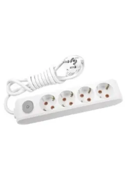 VİKO Multi-let Dörtlü Anahtarlı 5 Metre Kablolu Grup Priz