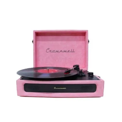 Crownwell CW001-DP Hoparlörlü Çantalı Pikap Koyu Pembe