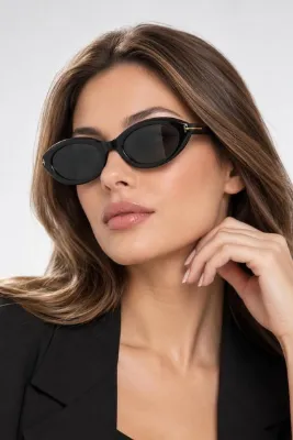 Nilu Moda Premium Lüks Tasarım Oval Uv 400 Cam Güneş Gözlüğü