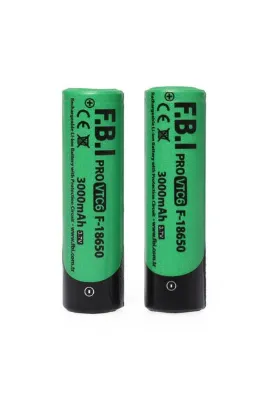 Skygo F.B.I VTC6 18650 3.7V 3000mAh 30A Li-ion Şarjlı Pil + Pil Taşıma Kutusu 2'li SET