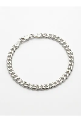 Ari Jewelry 925 Ayar Gümüş 4.5 mm Kalınlık 20 cm Gurmet Erkek Bileklik