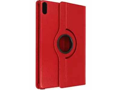 NEWFACE 360 Deri Huawei MatePad 11 10.9 Uyumlu Tablet Kılıfı Kırmızı