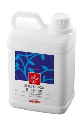 100de100Gübre Sıvı Potasyum Fosfor Gübre Sıvı Pk Çözeltisi (SOLİ K-FOS 0-19-20) 5 Lt