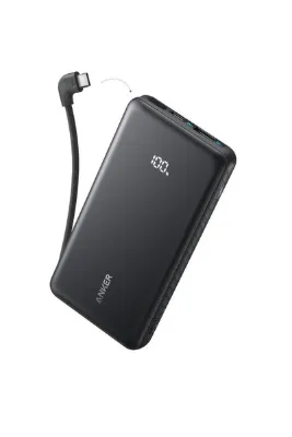 Anker Zolo Powerbank 10.000mAh 22,5W Hızlı Şarjlı Taşınabilir Şarj Cihazı, Siyah – A110D