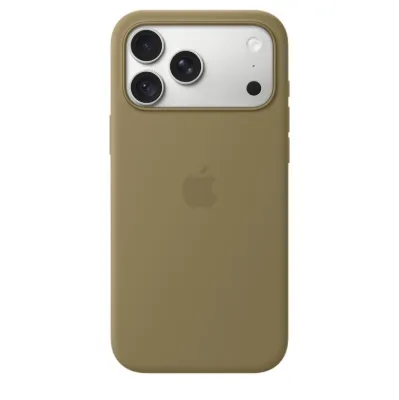 iPhone 18 Pro Max için MagSafe özellikli Silikon Kılıf - Klasik Zeytin Yeşili