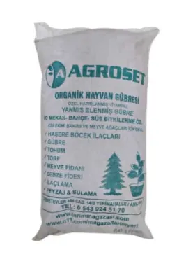 Hayvan Gübresi Büyükbaş Yanmış Elenmiş Ilaçlanmış 60 Litre Agrose