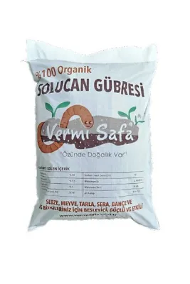 Vermisafa Organik Katı Solucan Gübresi 10 Kg (20 LT) Lamine Çuvallı
