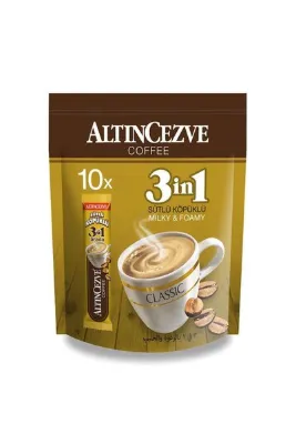 Altıncezve 3ü1 Arada | Üçü Bir Arada Sütlü Köpüklü 10′ Lu Paket (TEK IÇİMLİK) 16 gr X 10 Adet