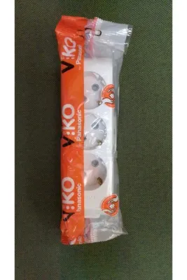 VİKO ÇOCUK KORUMALI 3'LÜ TOPRAKLI PRİZ KABLOSUZ