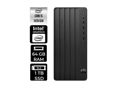 HP ProDesk 2 B70VQATPN314 PER4 Bellek Intel Core i5-14400 64 GB RAM 1 TB SSD FreeDOS Masaüstü Bilgisayar
