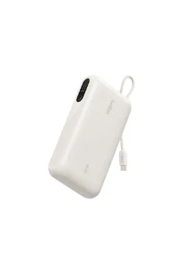 Belkin Ultracharge 45 W 20K Entegre C Kablolu Display Göstergeli Taşınabilir Şarj Cihazı Kum Rengi