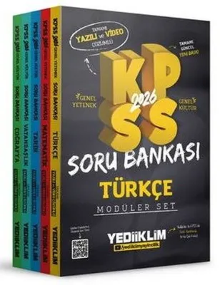 2026 KPSS Genel Yetenek Genel Kültür Tamamı Hem Yazılı Hem Video Çözümlü Modüler Set Soru Bankası -