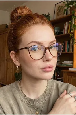 Focus On Eyewear Ohrid Leopar Kemik Cat Eye Mavi Işık Filtreli Ekran Gözlüğü