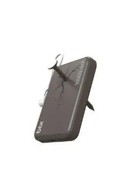 Bix PB121 25W Qi2.2 Kablosuz Magsafe PD 3.0 10000mAh Semi-Solid Bataryalı Hızlı Şarj USB-C Kablolu Powerbank Kahverengi