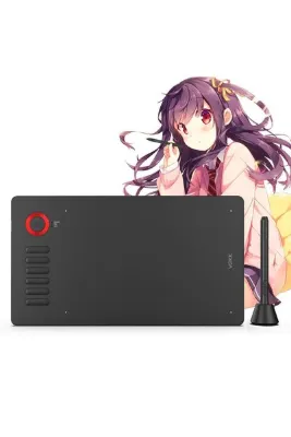 Veikk A15 Pro 10x6 İnç Profesyonel Grafik Tablet, 8192 Seviye Pilsiz Kalem, 12 Kısayol Tuşu ve Döner