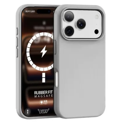 Buff iPhone 18 Pro Max / 17 Pro Max MagSafe Rubber Fit Kılıf - Gri