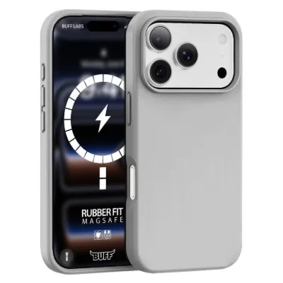 Buff iPhone 18 Pro / 17 Pro MagSafe Rubber Fit Kılıf - Gri