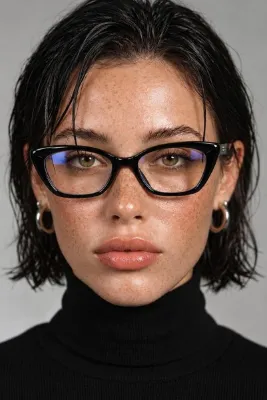 TomyHelf Cat Eye Model Vintage Tasarım Genç Optik Uyumlu Mavi Işık Korumalı Gözlük