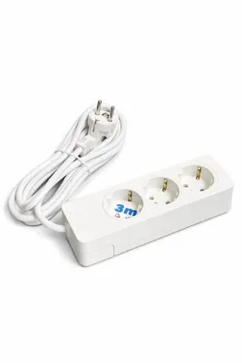 SELDUR KOD:G3TD31B 16A 250V-2P+E MAX:3600W BAKIR-ÇOCUK KORUMALI ÜÇLÜ UZATMA KABLO