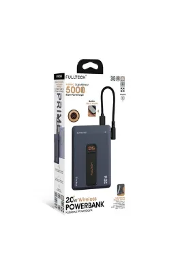 Fulltech FP38 5000 mAh MagSafe Kablosuz Powerbank | 20W PD Hızlı Şarj, Manyetik Tutucu, Dahili USB-C