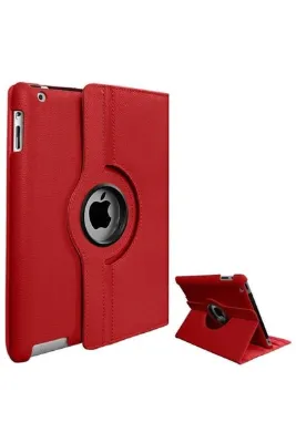 TEKNETSTORE Apple Ipad 9. Nesil 2021 10.2 Inç Tablet Standlı 360° Dönebilen Deri Kılıf Leather Case Tam Uyumlu