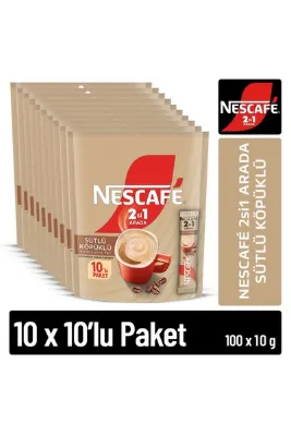 Nescafe 2si1 ARADA SÜTLÜ KÖPÜKLÜ 10(10x10g)
