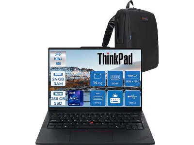 LENOVO ThinkPad E14 G7 AI T21SX007CTXF01 Intel Core Ultra 7 255H 24 GB RAM 256 GB SSD 14 inç FreeDOS Laptop+Çanta Siyah