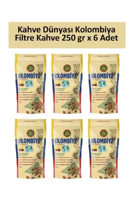 Kahve Dünyası Kolombiya Filtre Kahve 250 gr x 6 Adet