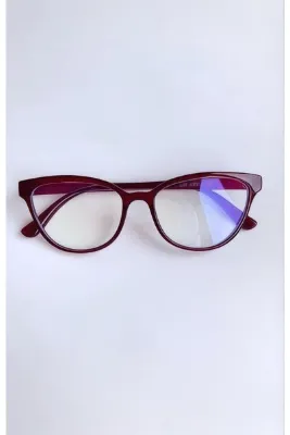 HMG Aksesuar FLOWERS BORDO KADIN CATEYE BLUE BLOCK GÖZLÜK