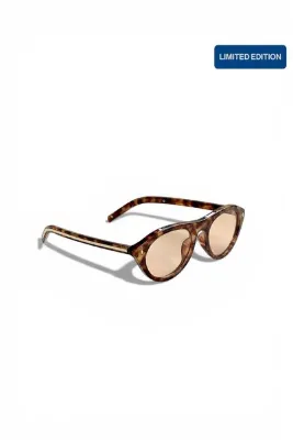 REN EYEWEAR LAVERA Select Frame Kadın Güneş Gözlüğü Leopar Desen Kedi Gözü Bej Cam | UV400 Limited Edition