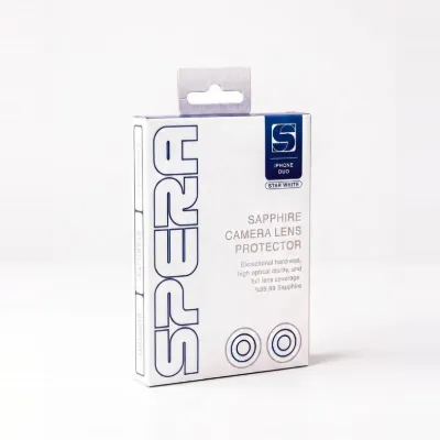 Spera iPhone Duo Safir Kamera Lens Koruyucu - Yıldız Beyazı