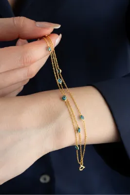 Silvano Jewelry 925 Ayar Gümüş Nazarlı Bileklik