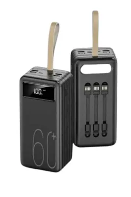 SVL-SHOP Hızlı Şarj 4 Çıkışlı Powerbank 60.000 Mah Taşınabilir (185546) Dijital Göstergeli