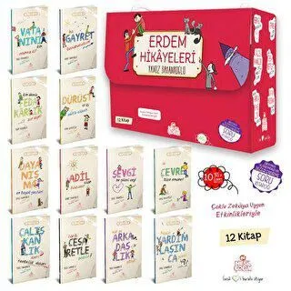 Erdem Hikayeleri - Dürüst Ol Ki Mutlu Olasın 12 Kitap Set