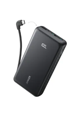 Anker Zolo 20.000mAh Powerbank, 22,5W Hızlı Şarjlı Taşınabilir Şarj Cihazı, Siyah – A110E