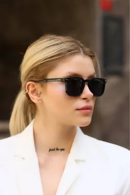 ModaLucci Unisex Siyah Kare Güneş Gözlüğü
