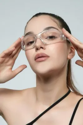 Della Pianto Linda Milenyum Y2k Unisex Tasarım Şeffaf Güneş Gözlüğü