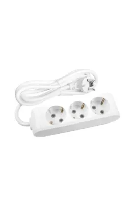 VİKO 3 Lü Priz 3x1,5 Mm Uzatma Beyaz 8 Mt.