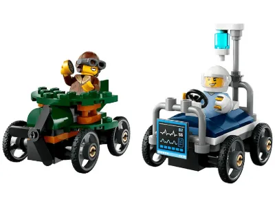 LEGO City Uçak, Hastane Yatağına Karşı Yarış Arabası Paketi 60459