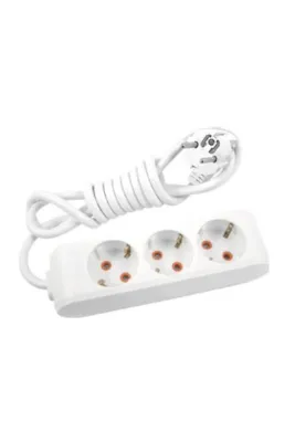 VİKO Multi-let 3'lü Topraklı Çocuk Korumalı Grup Priz - 1 Metre